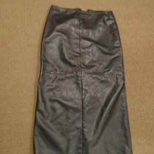 WOMENS SKIRT DANIER BLACK LEATHER WITH LINING